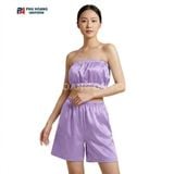  Bộ Quần Áo Quây Spa Cho Khách Tím Khoai Môn 