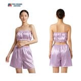  Bộ Quần Áo Quây Spa Cho Khách Tím Khoai Môn 