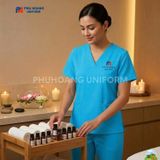  Bộ Spa Cổ Tim Màu Xanh Sáng 