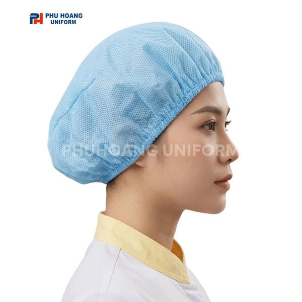 Nón Vải Lưới Trùm Tóc Màu Xanh