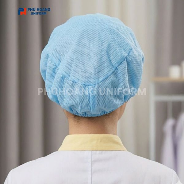 Nón Vải Lưới Trùm Tóc Màu Xanh