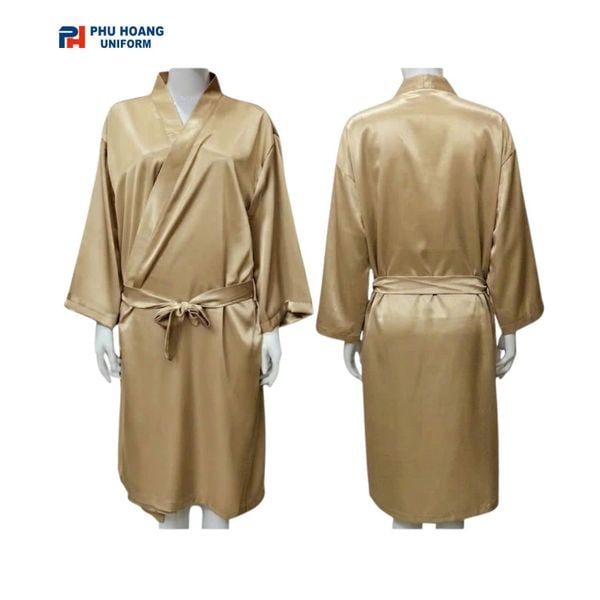 ÁO CHOÀNG SPA PHI LỤA VÀNG KIM
