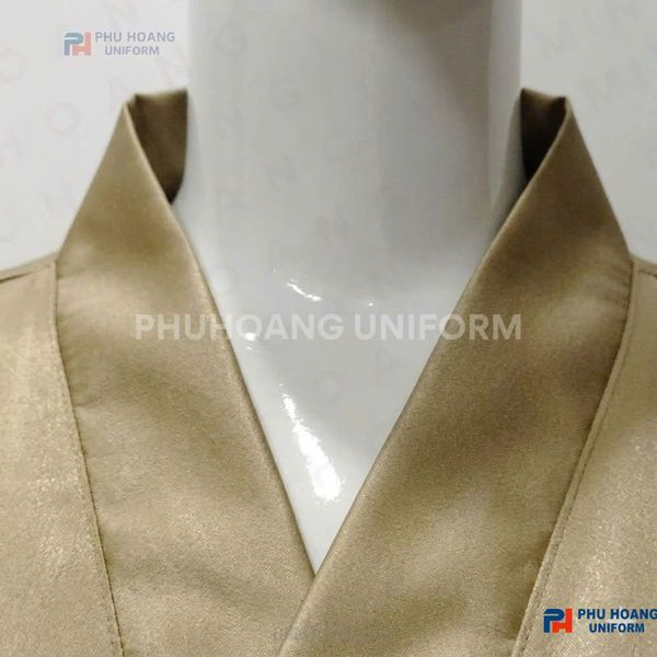 ÁO CHOÀNG SPA PHI LỤA VÀNG KIM