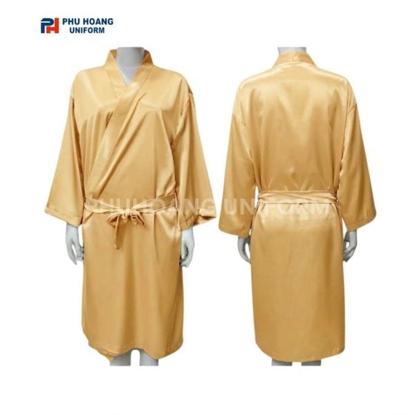 ÁO CHOÀNG SPA PHI LỤA VÀNG KIM