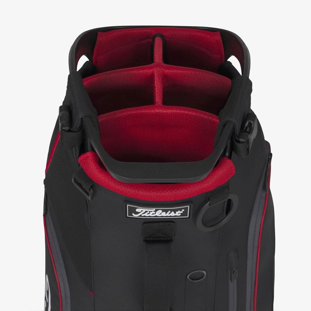 TB25SX6A-006 Túi gậy Titleist HYBRID 5 ASIA BLACK/BLACK/RED