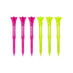 TE-4001 Strong Tee Long 75mm Pink/Yellow