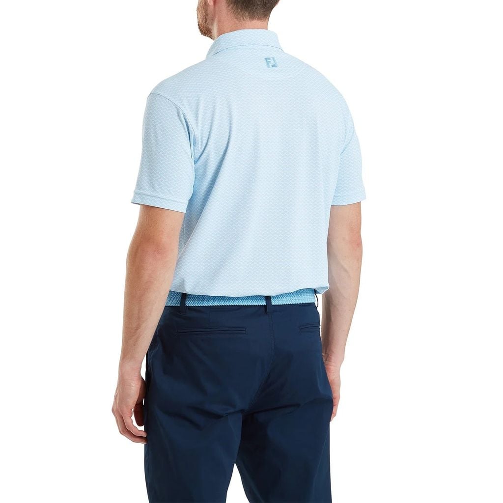 39457 Áo FJ Scallop Geo Pique Self Collar