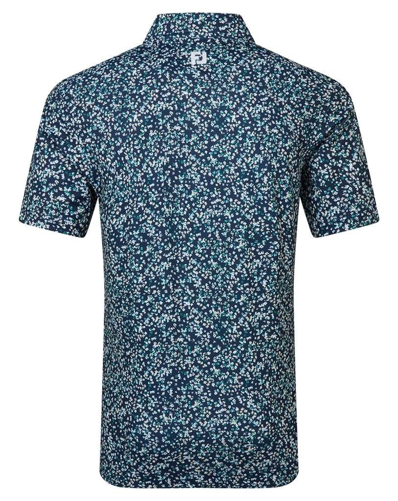 39490 Áo FJ WaterMÀU Floral Print Pique Self Collar