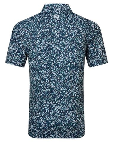 39490 Áo FJ WaterMÀU Floral Print Pique Self Collar