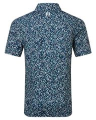 39490 Áo FJ WaterMÀU Floral Print Pique Self Collar