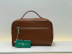 Túi Cầm Tay Da GLSX Vân Taiga (Quai 2 chiều) Vàng bò