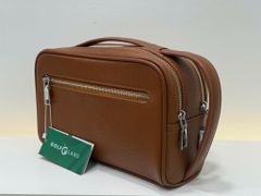 Túi Cầm Tay Da GLSX Vân Taiga (Quai 2 chiều) Vàng bò