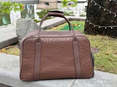 Túi Xách Tay Da Mix Đà Điểu GLSX Nâu LMT