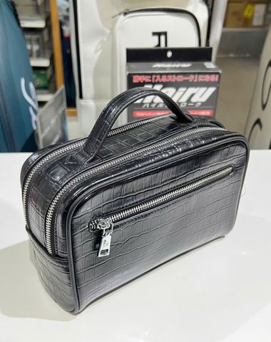 Túi Cầm Tay Da GLSX Vân cá (Quai 2 chiều) Đen