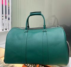 Túi Xách Tay cần kéo Da GLSX TAIGA Xanh lá