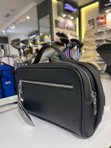 Túi Cầm Tay Da GLSX Mill Hạt (Quai 2 chiều) Đen