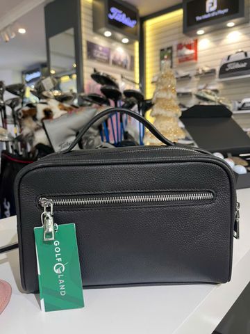 Túi Cầm Tay Da GLSX Mill Hạt (Quai 2 chiều) Đen