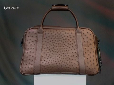 Túi Xách Tay Da Mix Đà Điểu GLSX Nâu LMT