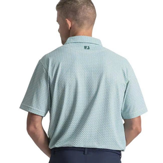 39459 Áo FJ Scallop Geo Pique Self Collar