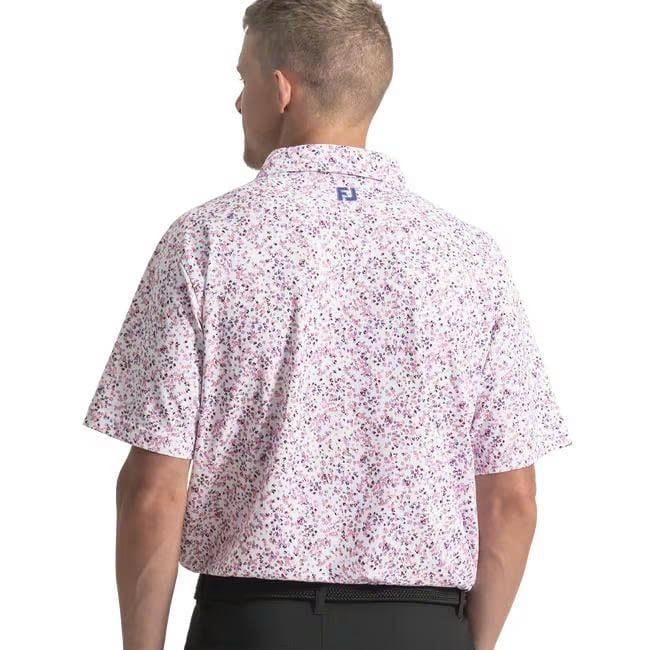 39489 Áo FJ WaterMÀU Floral Print Pique Self Collar