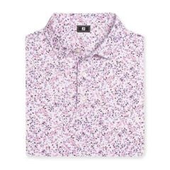 39489 Áo FJ WaterMÀU Floral Print Pique Self Collar