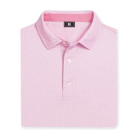 39458 Áo FJ Scallop Geo Pique Self Collar