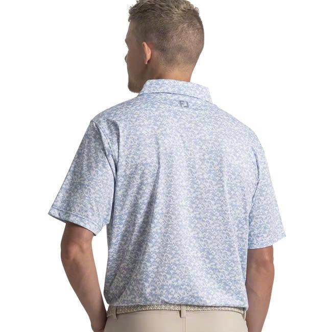 39467 Áo FJ Hidden Palm Print Lisle Self Collar