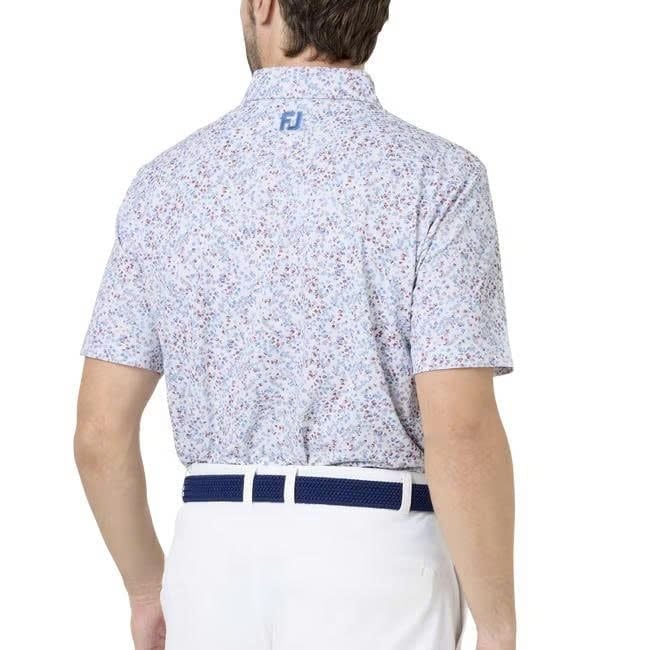 39488 Áo FJ WaterMÀU Floral Print Pique Self Collar