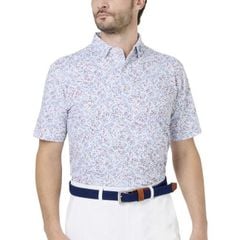 39488 Áo FJ WaterMÀU Floral Print Pique Self Collar