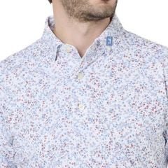 39488 Áo FJ WaterMÀU Floral Print Pique Self Collar
