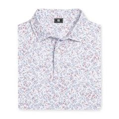 39488 Áo FJ WaterMÀU Floral Print Pique Self Collar