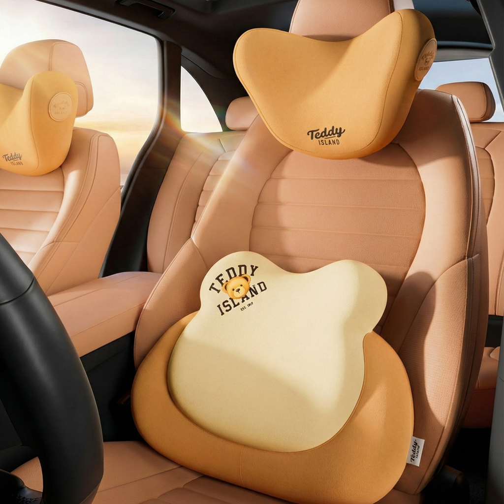 The Teddy Bear | Bộ Gối Tựa Lưng & Cổ Công Thái Học