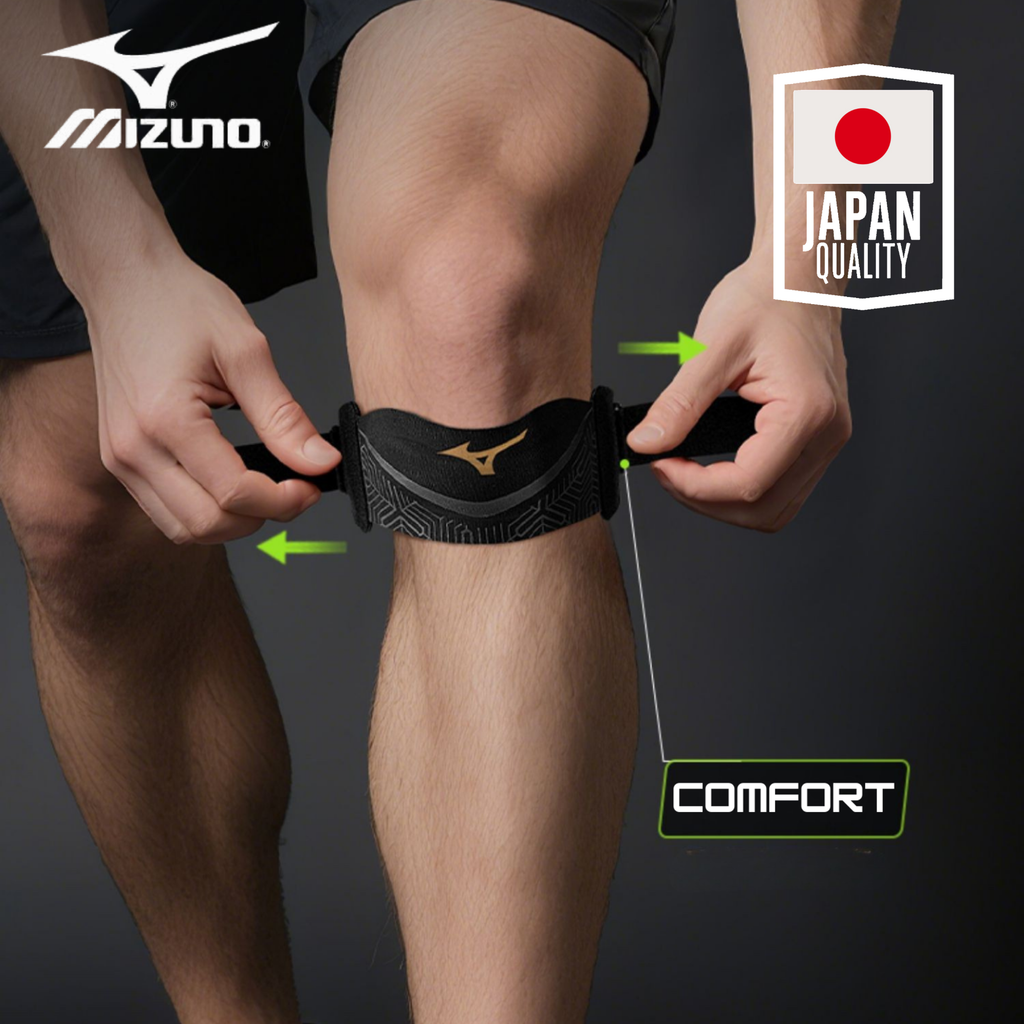 The JointStrap Premium Mizuno | Đai bảo vệ xương bánh chè & dây chằng đầu gối Nhật Bản, phòng tránh chấn thương, thoáng khí & siêu gọn