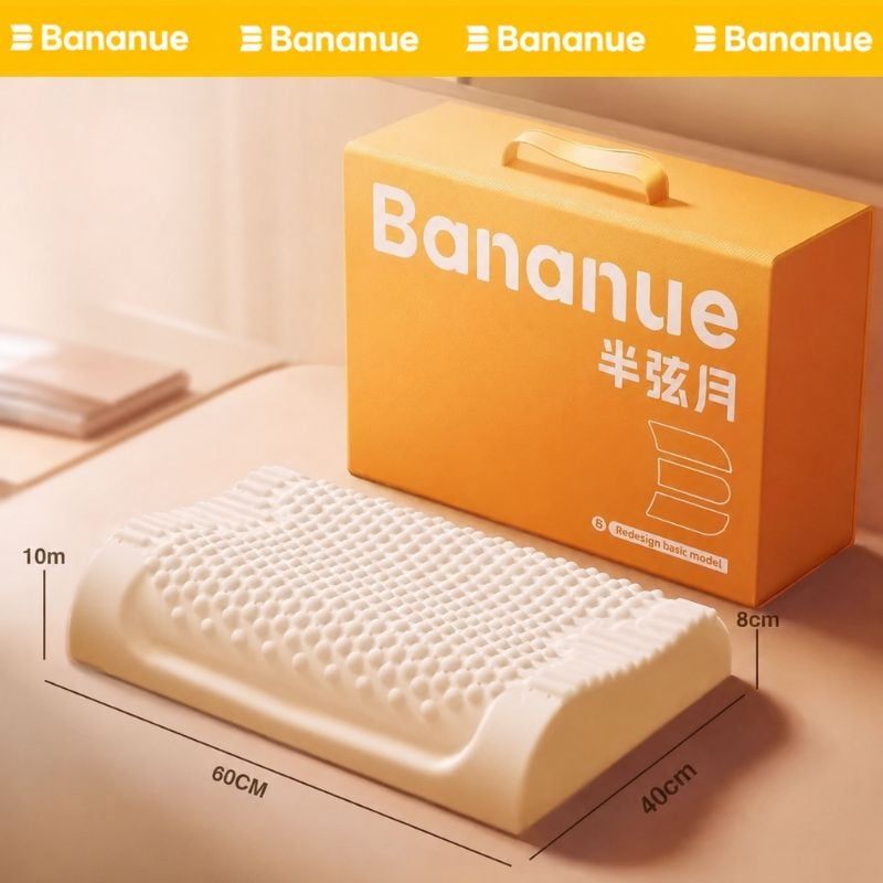 The CozySilky Bananue | Gối ngủ cao su non Thái Lan công thái học cao cấp, ngủ ngon ngủ sâu, giảm đau nhức cổ vai gáy chuẩn y khoa