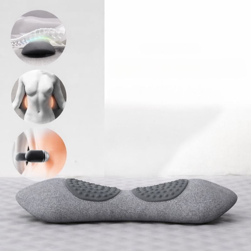 The CozyCloudy | Gối giảm đau mỏi thắt lưng công thái học Memory Foam cao cấp, kéo giãn cột sống êm ái thoải mái
