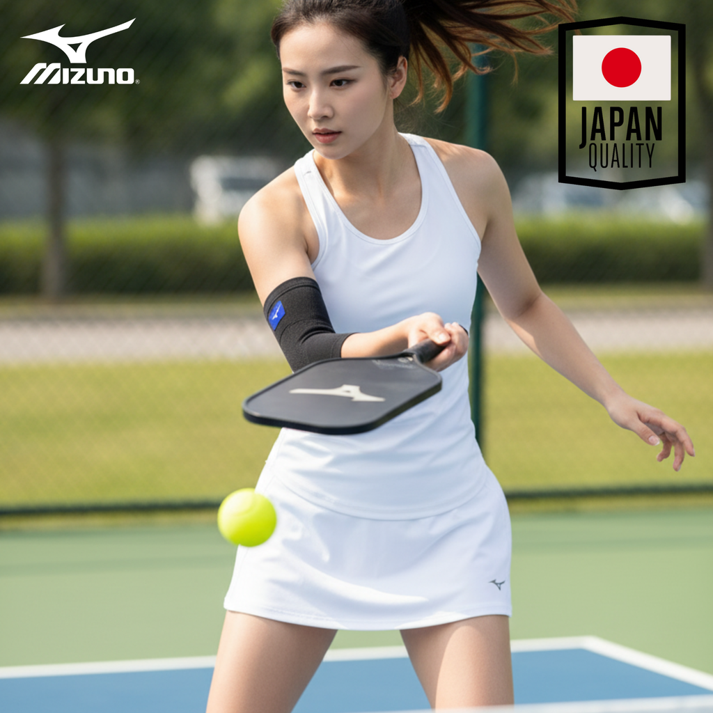The PickFit Mizuno | Đai bảo vệ khuỷu tay Mizuno cao cấp, thoáng khí đàn hồi, co giãn 4 chiều chuyên dụng cho Pickleball