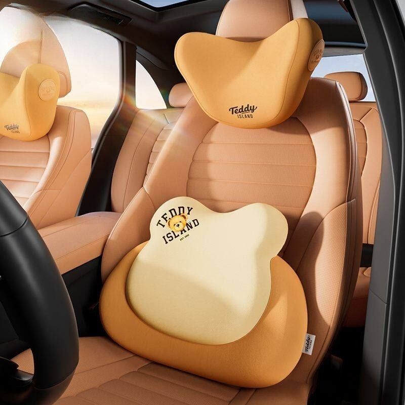 The Teddy Bear | Bộ Gối Tựa Lưng & Cổ Công Thái Học Memory Foam Cao Cấp