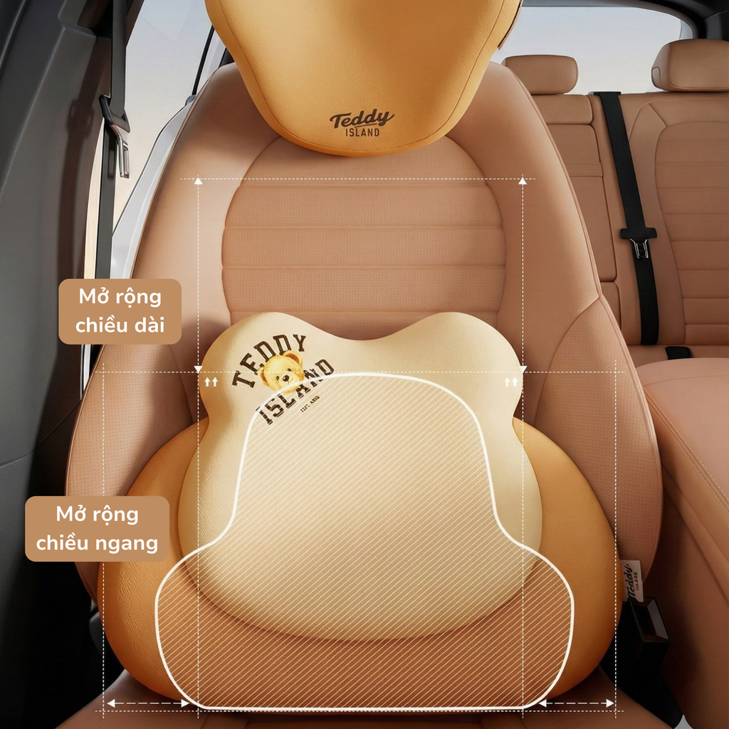 The Teddy Bear | Bộ Gối Tựa Lưng & Cổ Công Thái Học