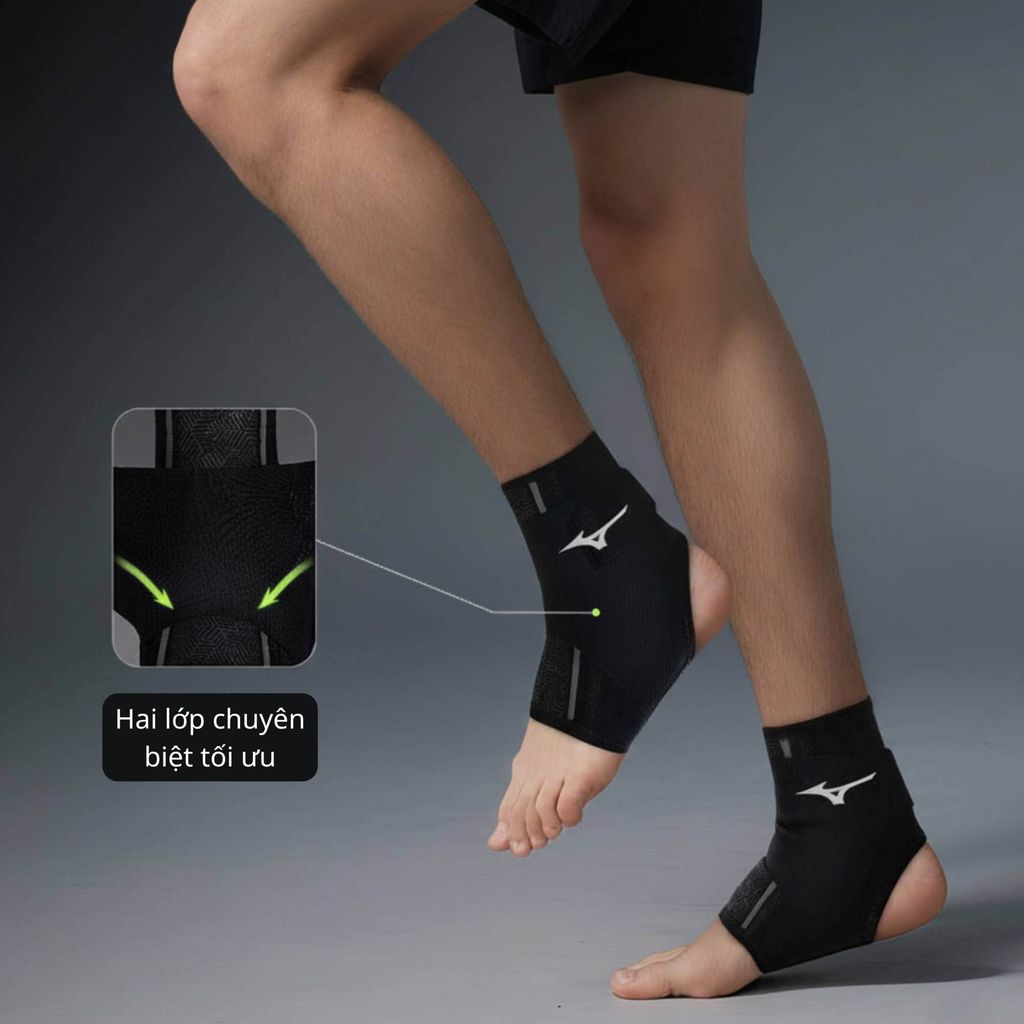 The StarFit | Băng Bảo Vệ Cổ Chân Mizuno Công Nghệ Đệt 5D, Mỏng Nhẹ Tựa Không, Hỗ Trợ Khớp Chuyên Dụng Thể Thao