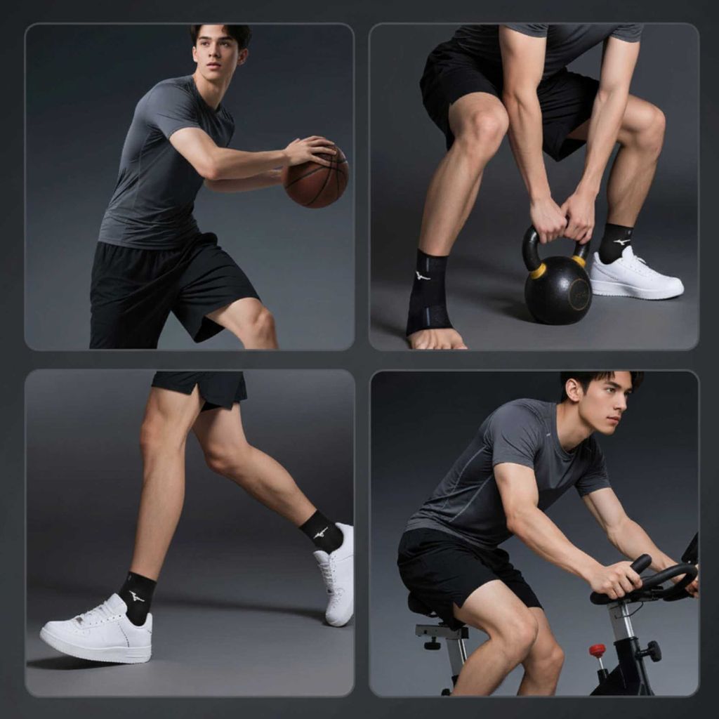 The StarFit | Băng Bảo Vệ Cổ Chân Mizuno Công Nghệ Đệt 5D, Mỏng Nhẹ Tựa Không, Hỗ Trợ Khớp Chuyên Dụng Thể Thao