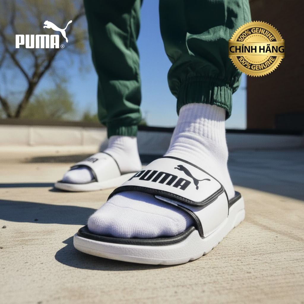 The RoyalCat PUMA | Dép Thể Thao Nam Nữ Cao Cấp Comfort Chính Hãng Êm Ái, Chống Trượt, Quai Điều Chỉnh Linh Hoạt