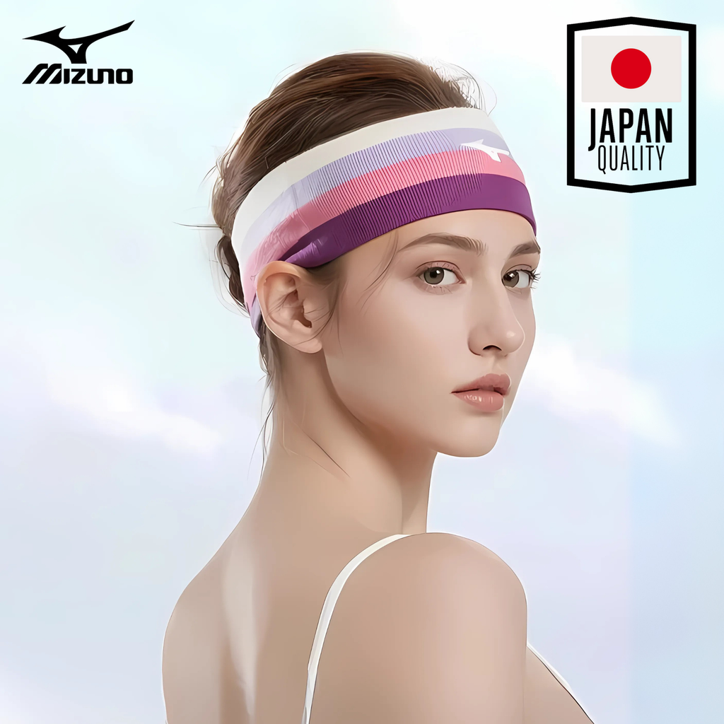 The AirMatrix Mizuno | Băng đô thể thao phối màu pastel trung tính, chất liệu vải tổ ong thoáng khí, hút ẩm nhanh và khô siêu tốc, ôm vừa vặn không gây cấn đầu