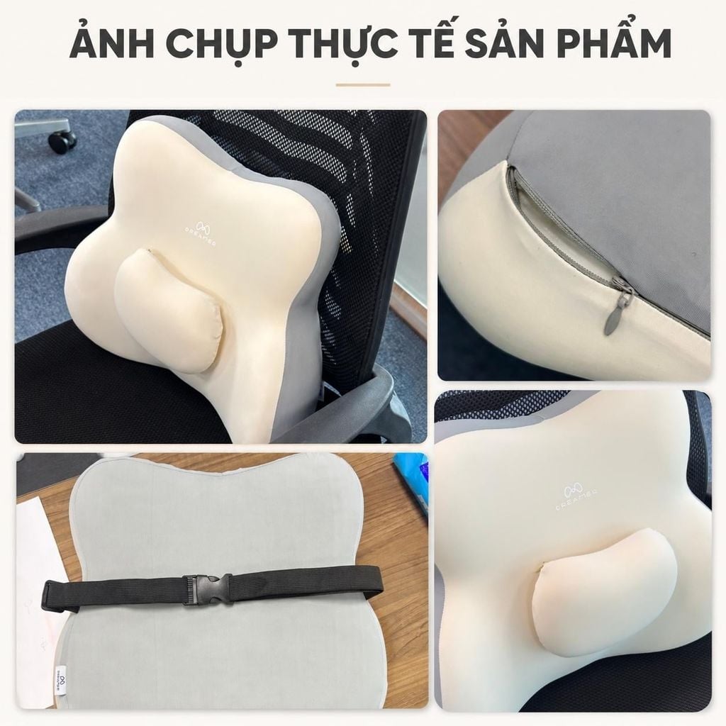 The ComfyTouch | Đệm lưng công thái học văn phòng cao cấp, mềm mại êm ái, thoáng khí, giữ lưng thẳng đẹp