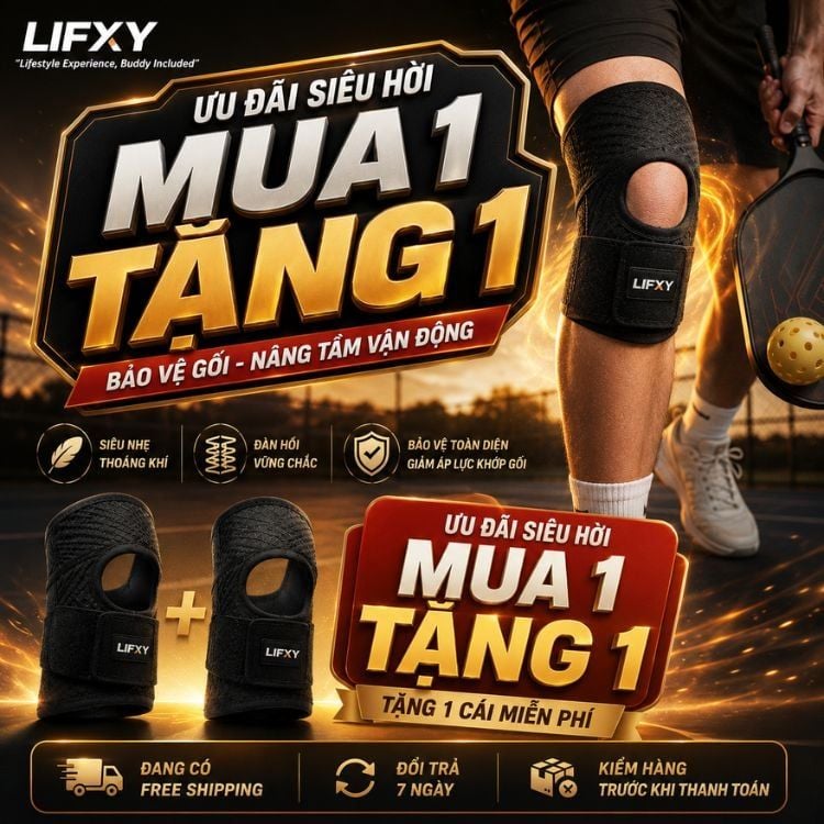 [MUA 1 TẶNG 1] The ZenK Fit LIFXY | Đai bảo vệ khớp gối, giảm áp lực sụn chêm, chống căng cơ, phòng tránh chấn thương, hỗ trợ phục hồi
