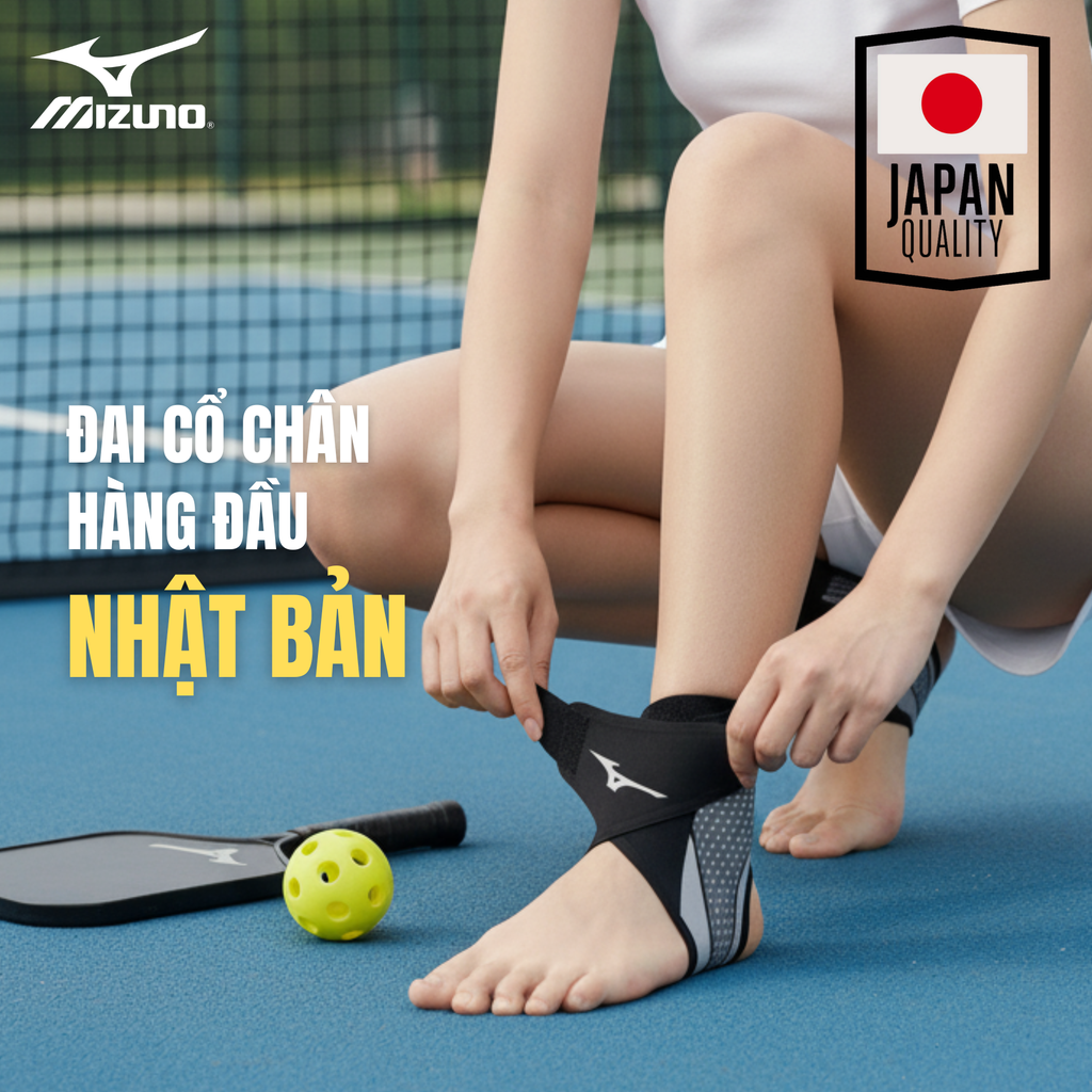 The FeetUp Mizuno | Đai Bảo Vệ Mắt Cá Siêu Mỏng 0.9mm, Ngăn Bong Gân, Thoải Mái Cả Khi Mang Giày Chạy