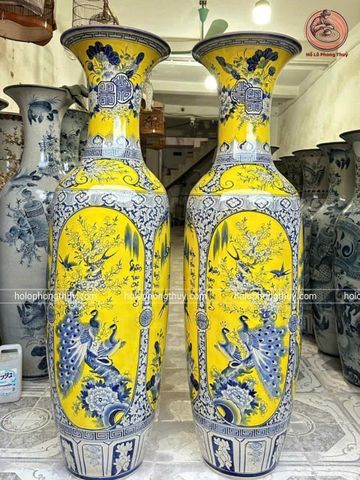  Lục Bình Bát Tràng Cao Cấp Công Danh Phú Quý Men Màu Kích Thước 1m6 