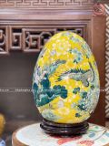  Quà Tặng Cao Cấp Trứng Phong Thủy Công Danh Phú Quý Men Màu Vẽ Kỹ Cao 46, Đường kính bụng 31cm 