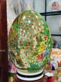 Quà Tặng Cao Cấp Trứng Phong Thủy Công Danh Phú Quý Men Màu Vẽ Vàng Cao 60 , Đường kính bụng 38cm 