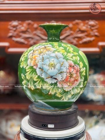  Bình Hút Lộc Bát Tràng  Thuận Buồm Xuôi Gió Men Màu Cao 30 cm | Quà Tặng Khai Trương bình hút lộc Bát Tràng 