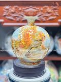  Bình Hút Lộc Bát Tràng Kim Long Uốn Lượn Men màu Kích Thước Cao 25cm | Quà Tặng Khai Trương bình hút lộc Bát Tràng 